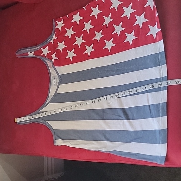 Old Navy Patriotic Tank women's red white blue NWOT size L - Picture 9 of 9